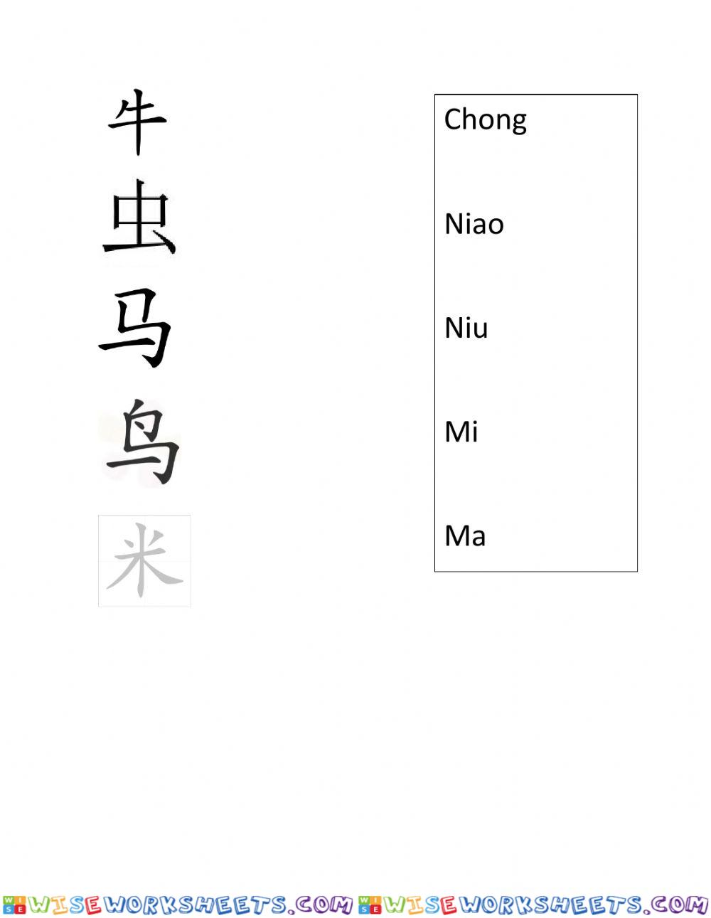 Hanzi chinese characters