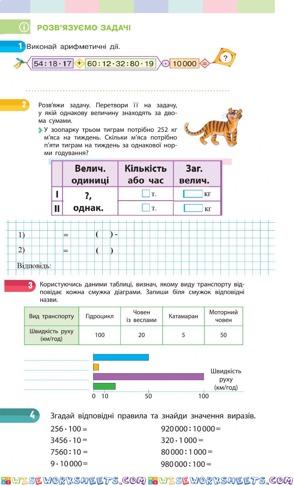 Розв'язуємо задачі, 4 клас