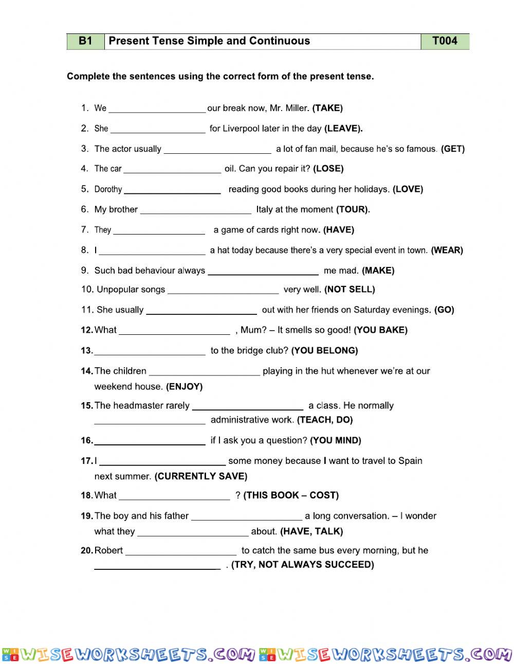 worksheet