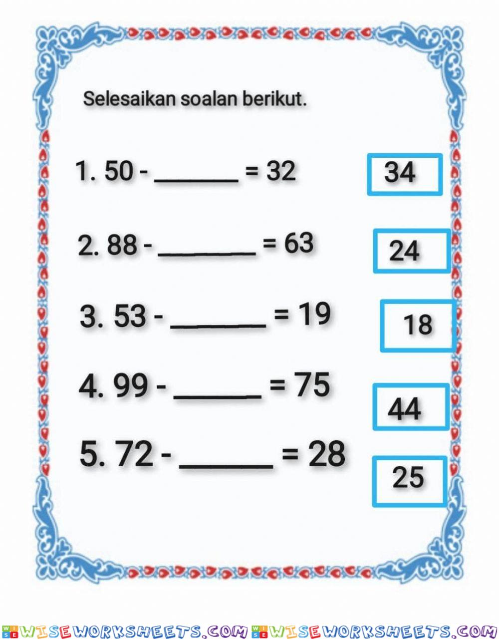 Operasi tolak