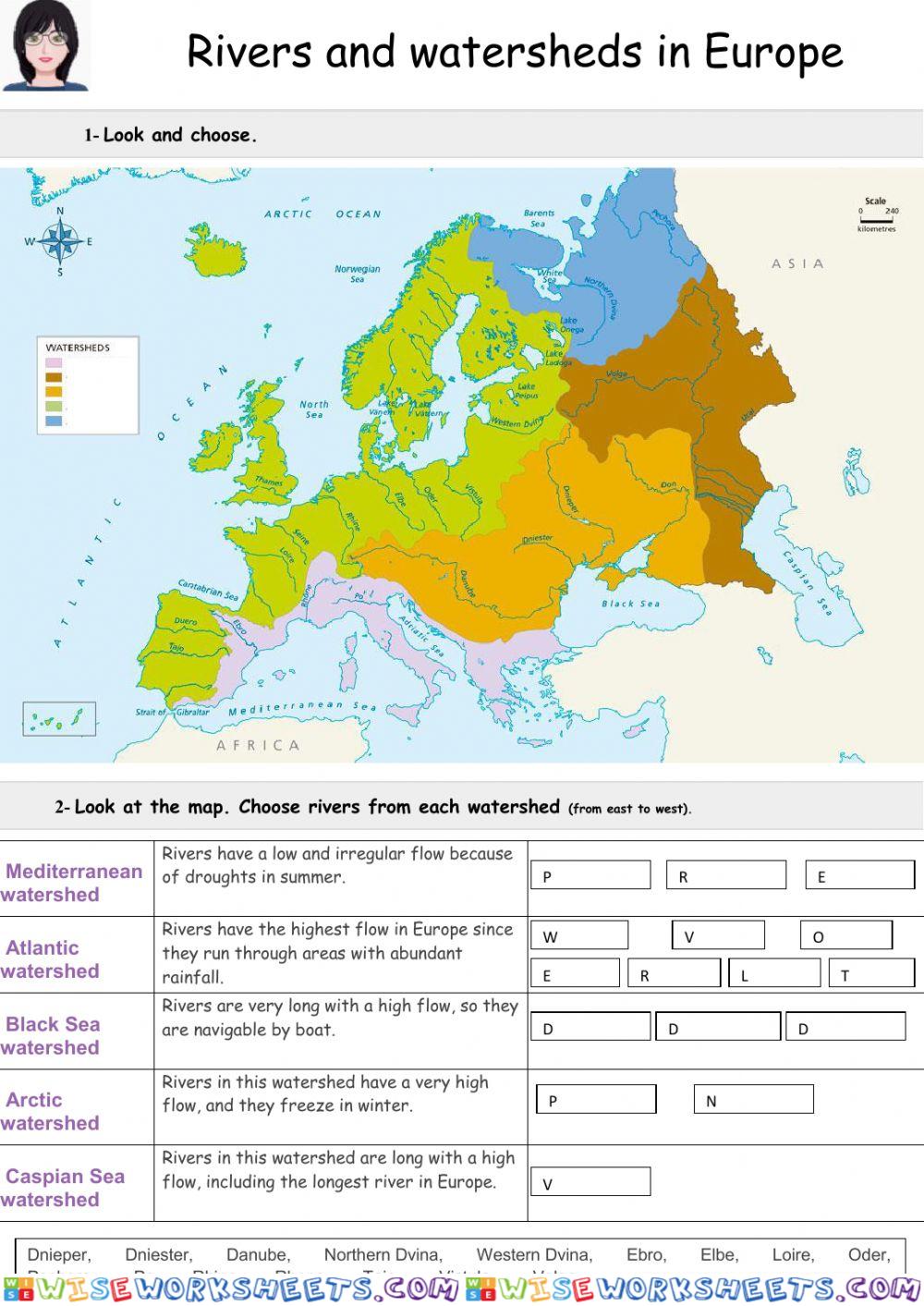 Rivers in Europe