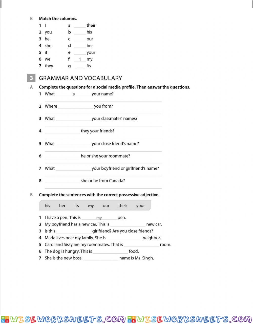 worksheet