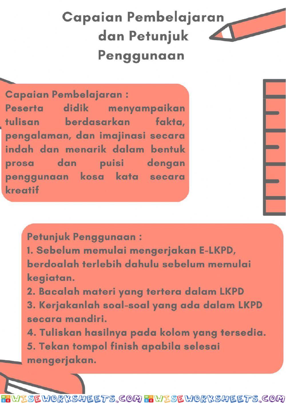 LKPD Bahasa Indonesia (Puisi)