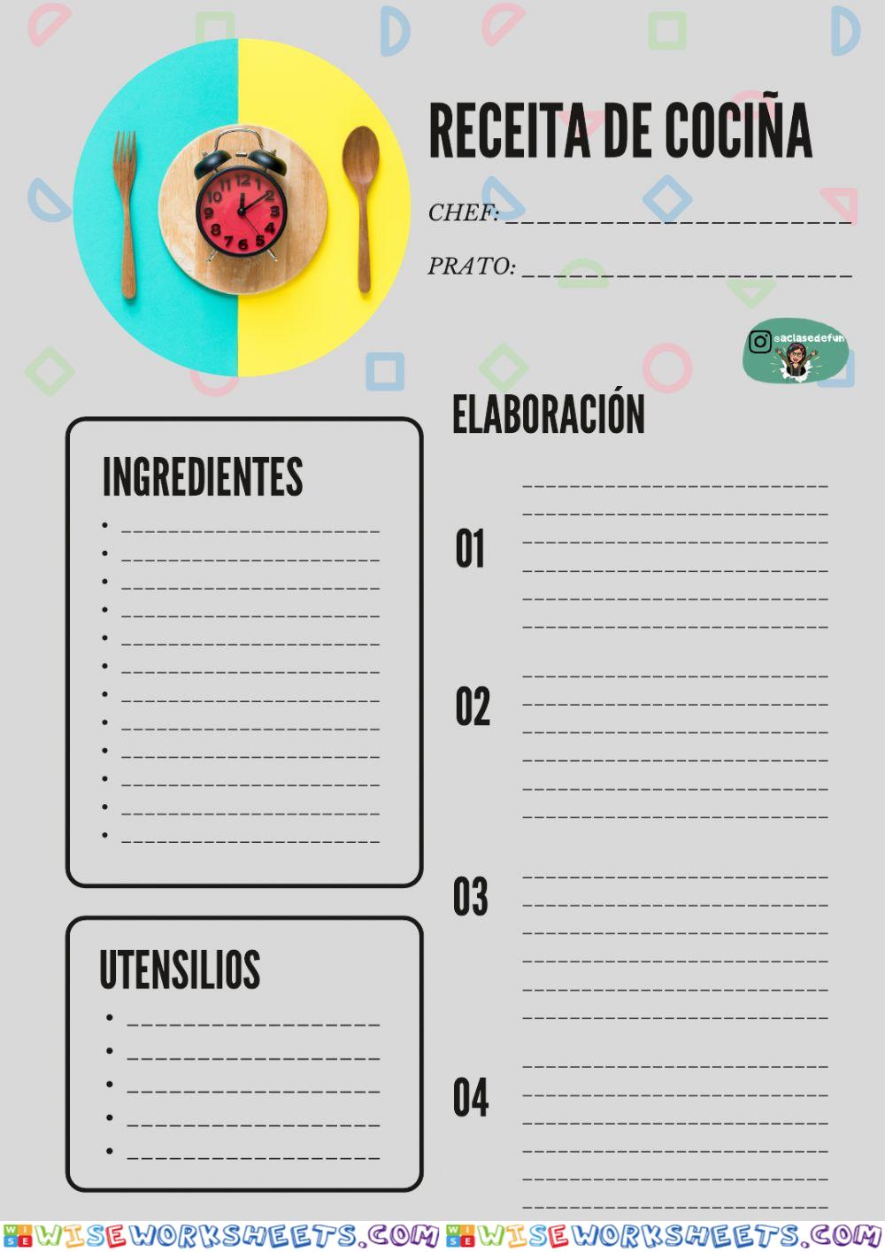 Receita de cociña