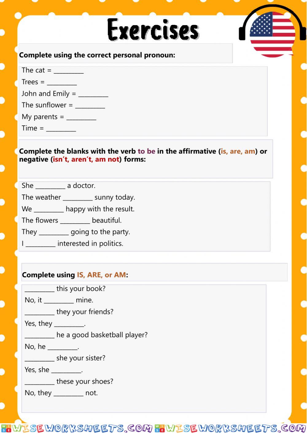 To be review exercises