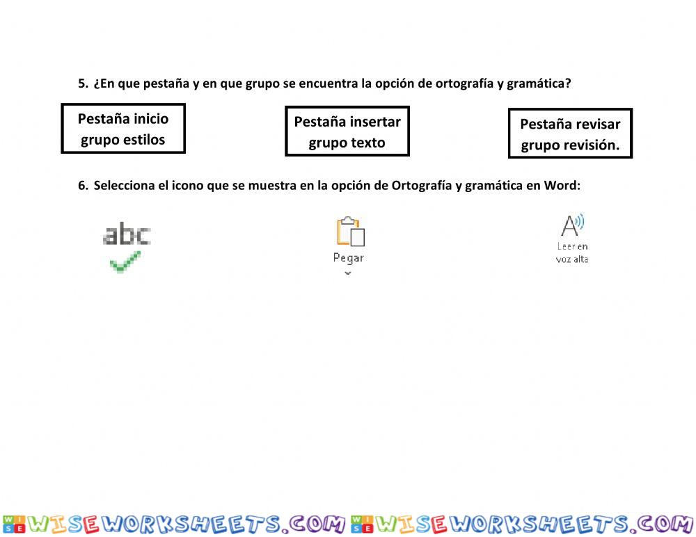 worksheet
