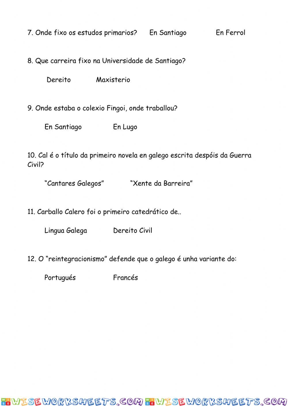 worksheet