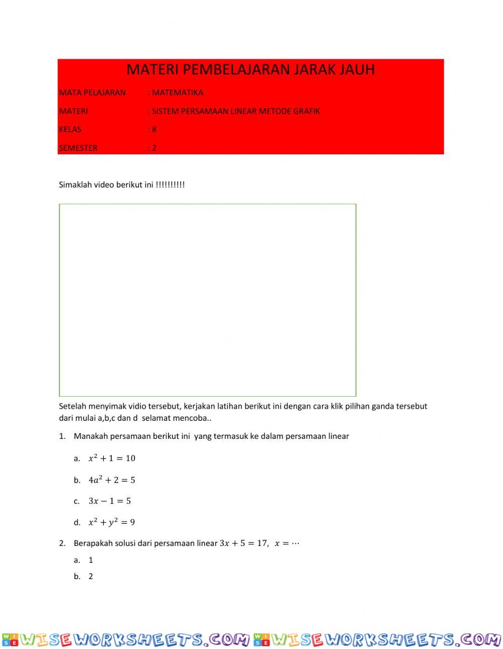 worksheet