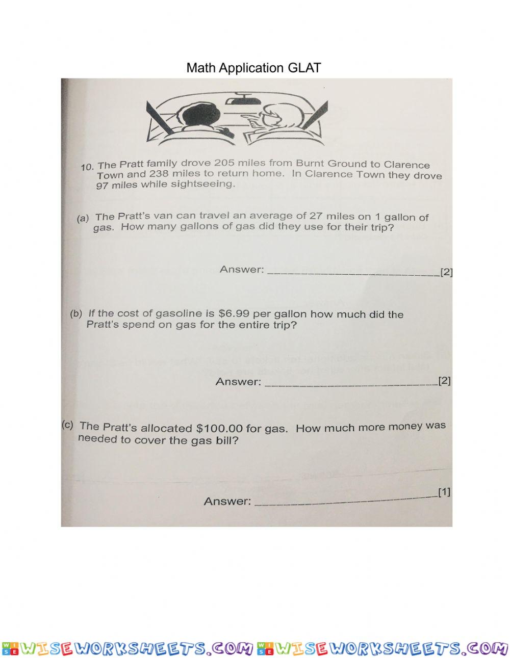 GLAT Math Application