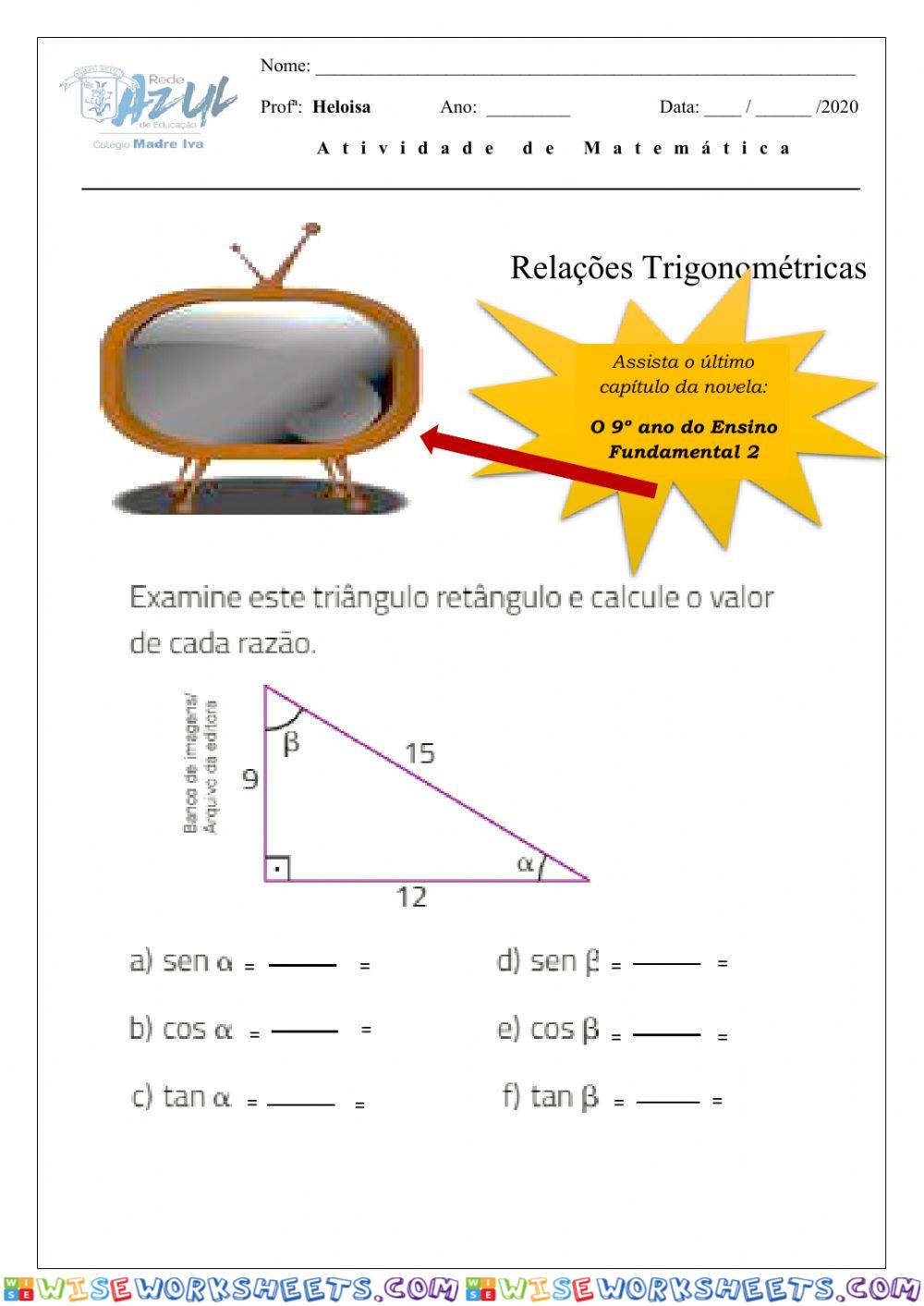 Relações Trigonométricas