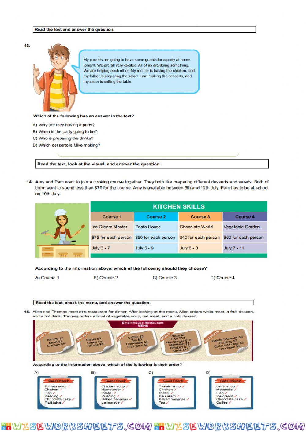 worksheet