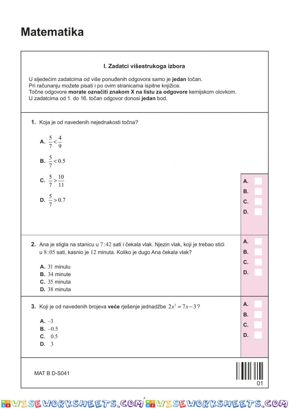 worksheet