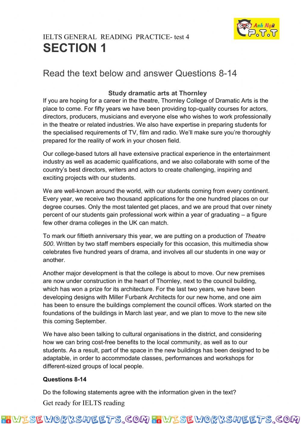 Ielts general reading test 4- p1 t f ng