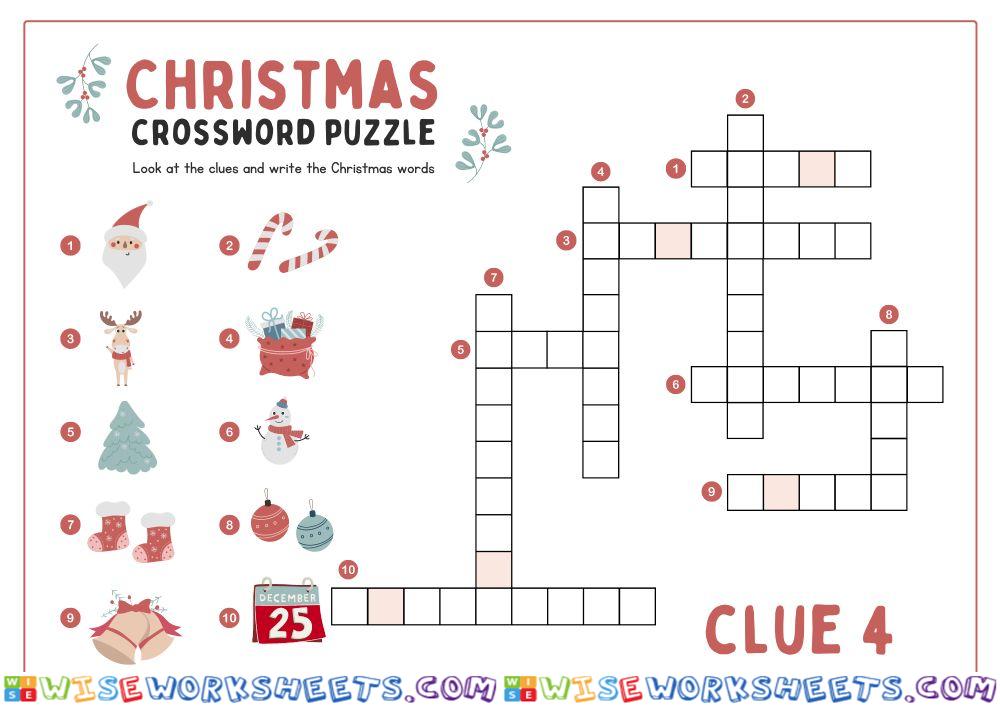 Christmas Crossword Clue 4