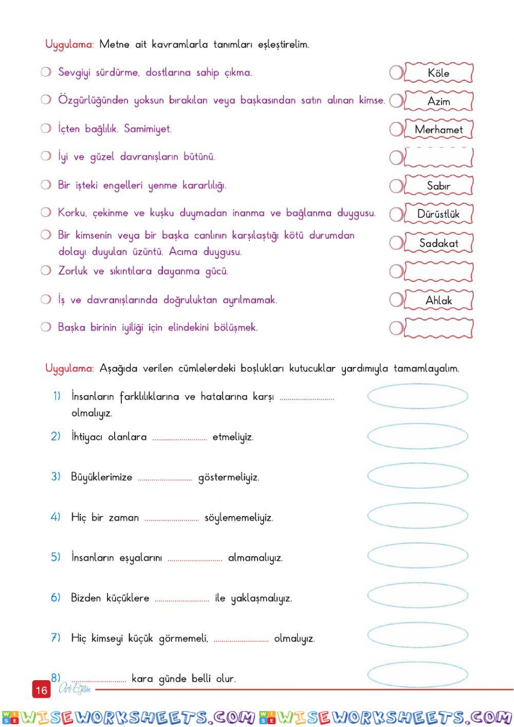 worksheet