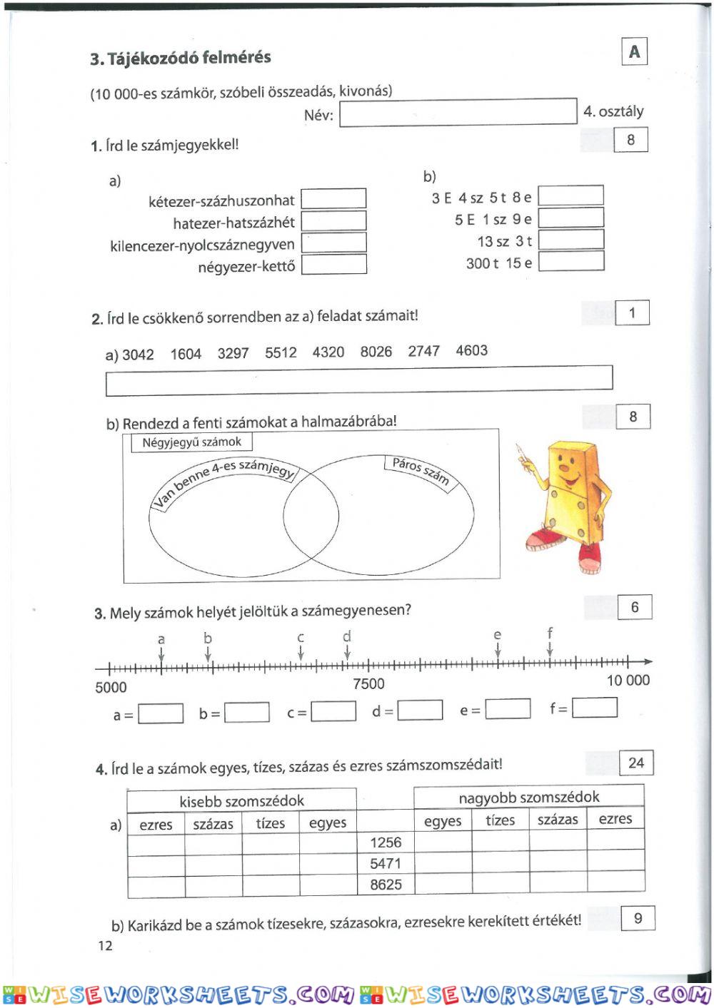 Számkörbővítés 4. o.