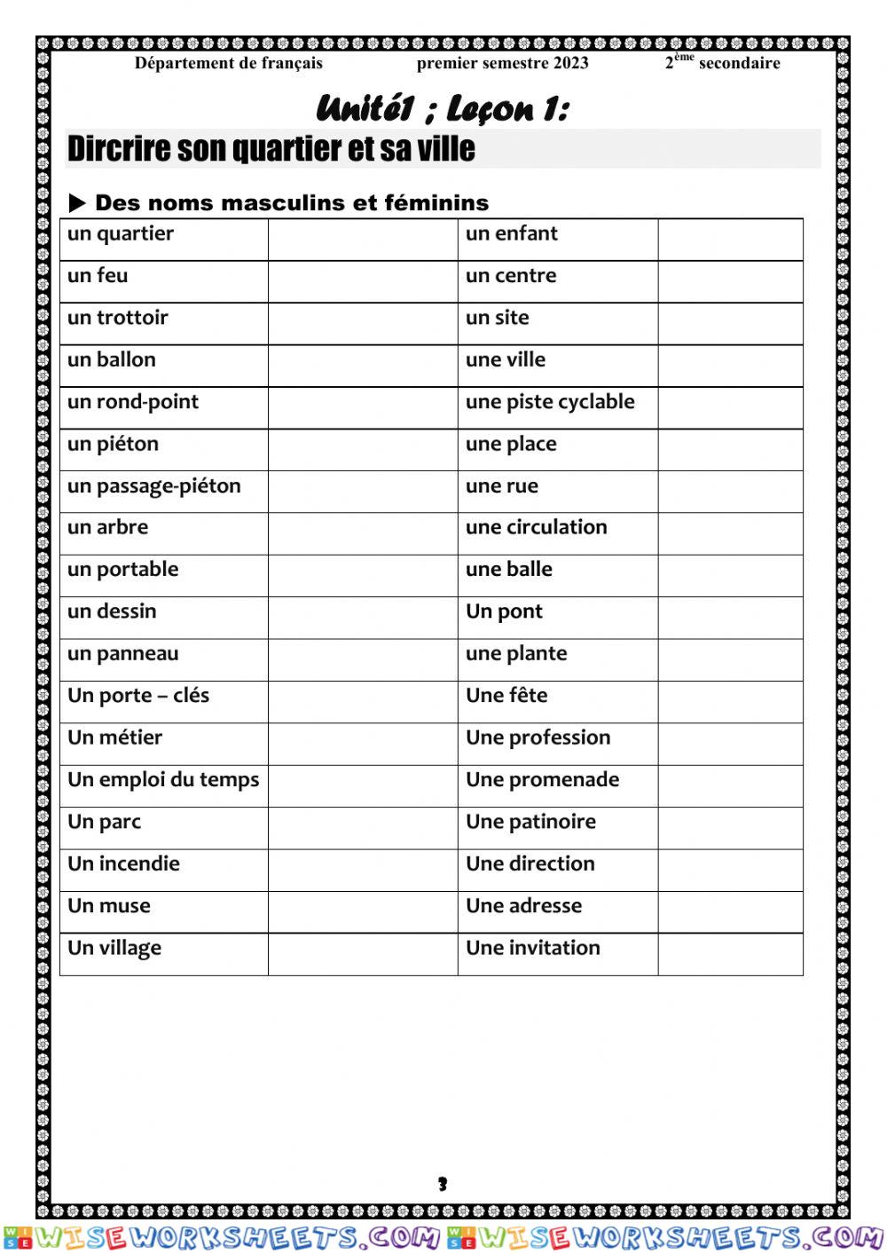 École Al-Waha des langues Section française bage 3-4