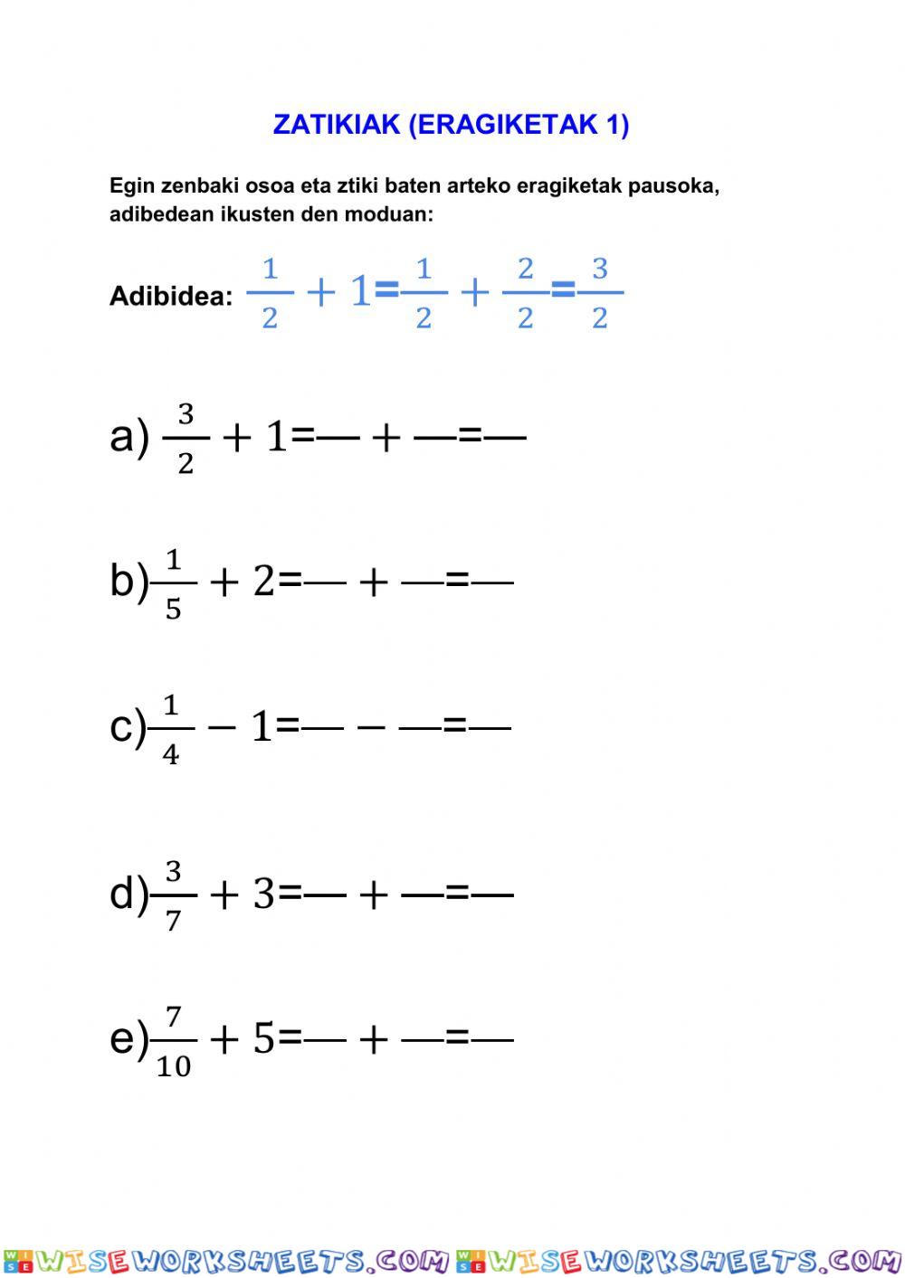 worksheet