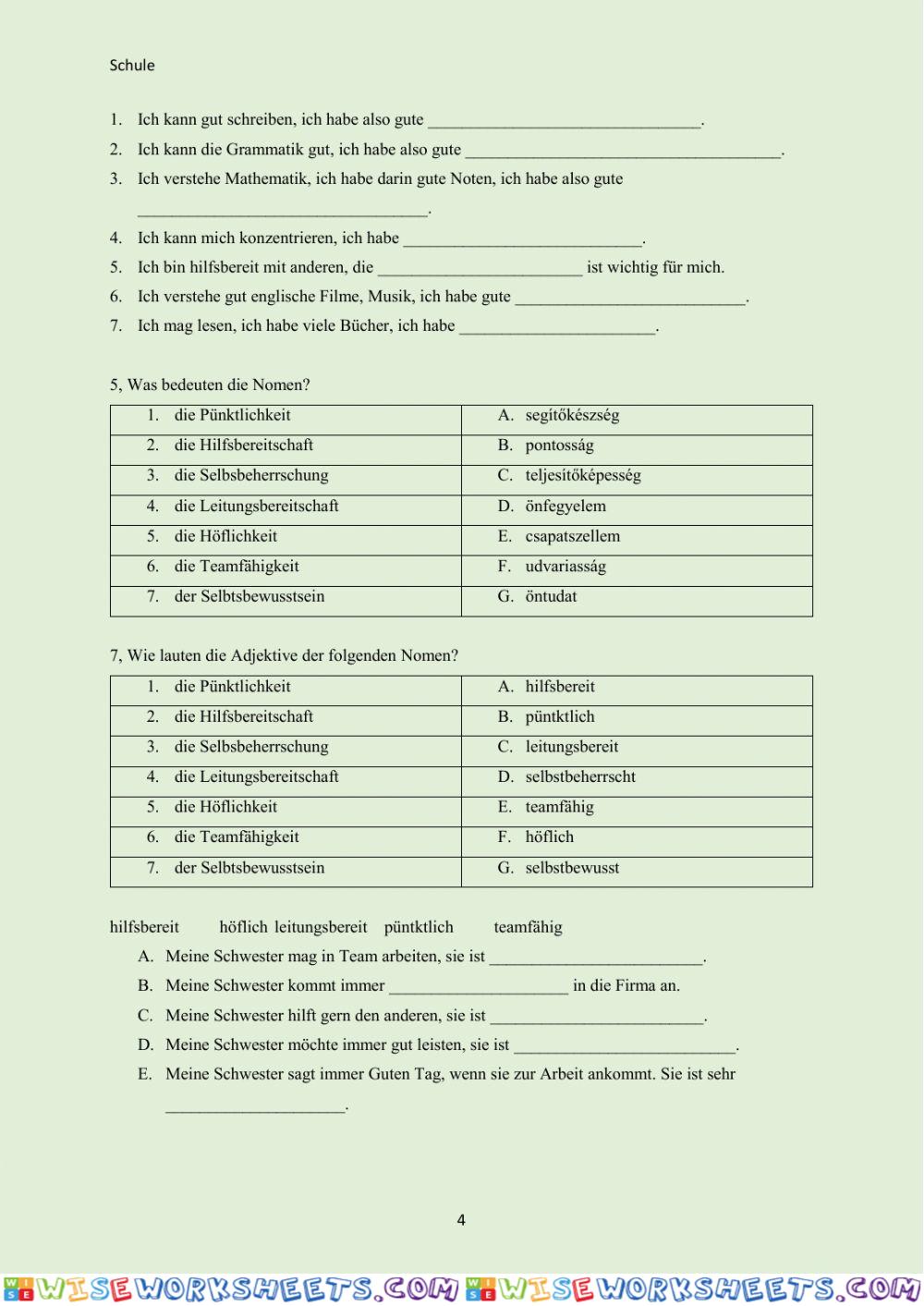 worksheet