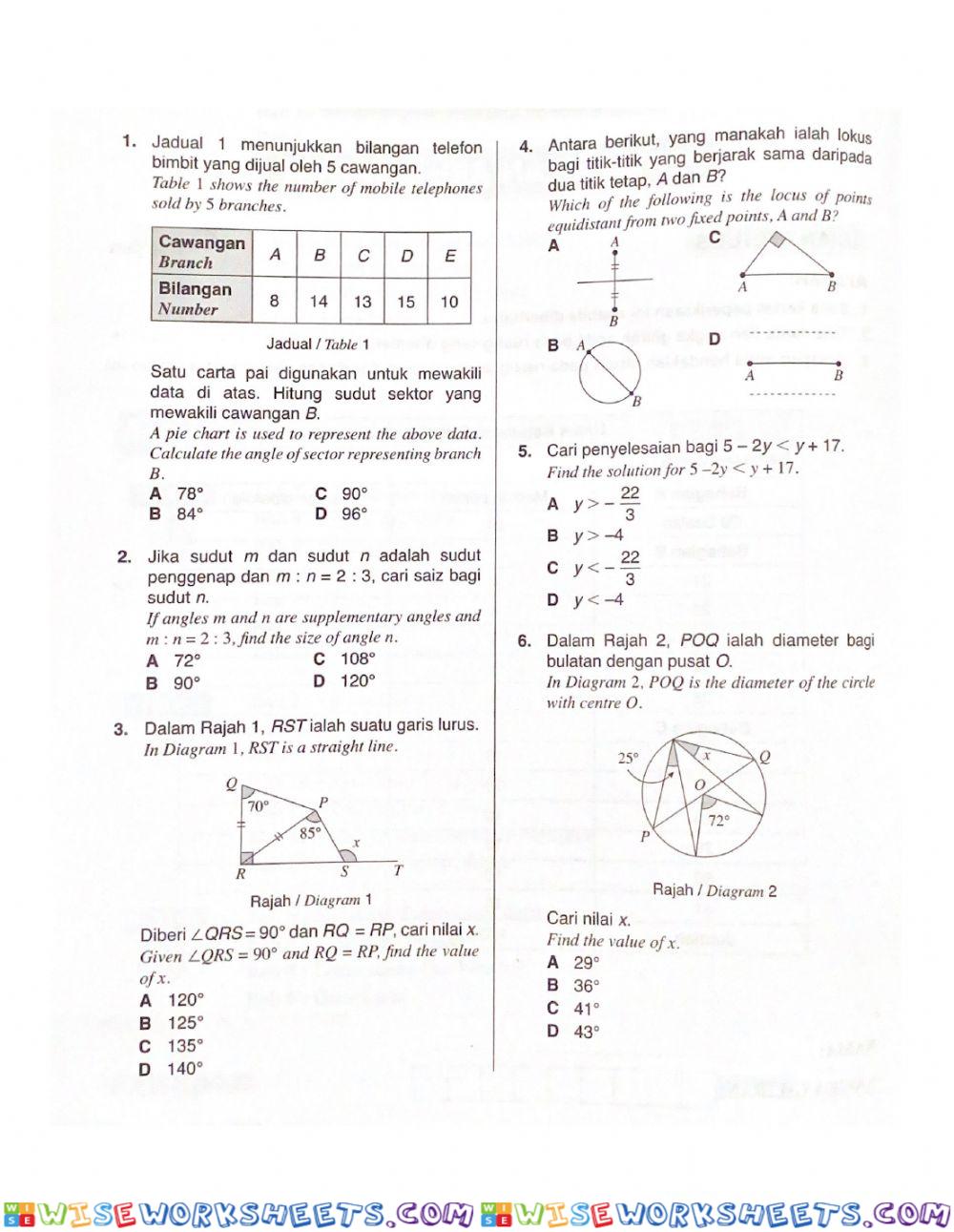 worksheet