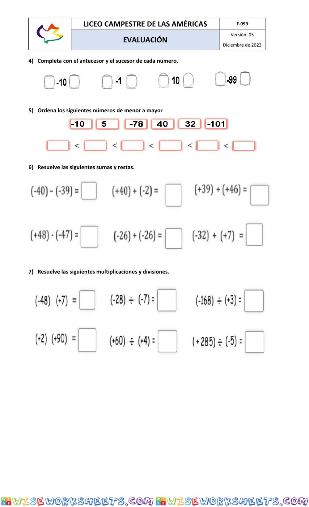 worksheet