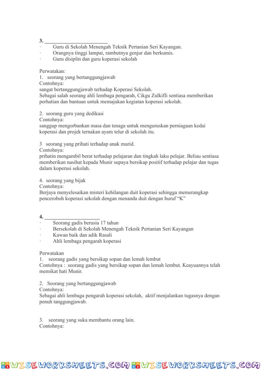worksheet
