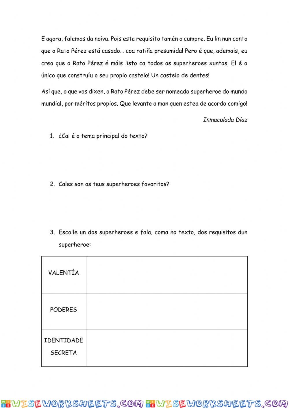 worksheet