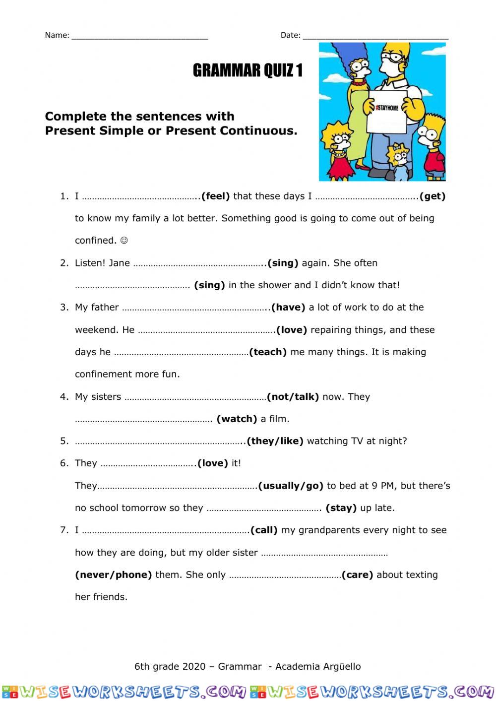 Simple Present and Present Continuous