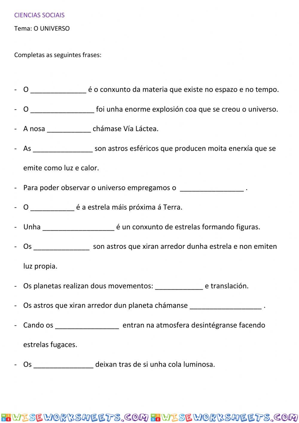 O universo