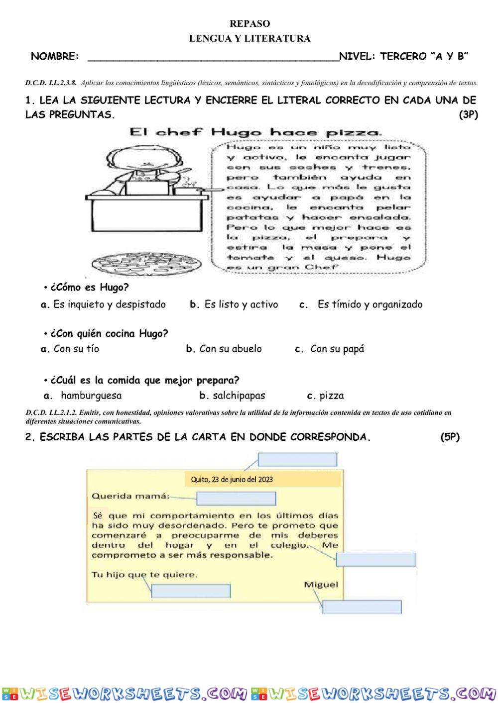 Repaso Lengua