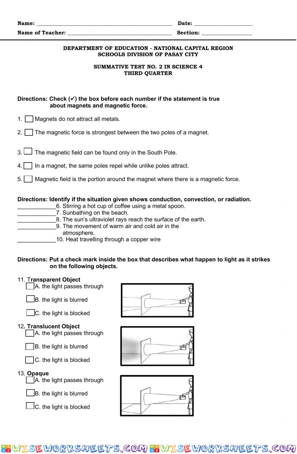 worksheet