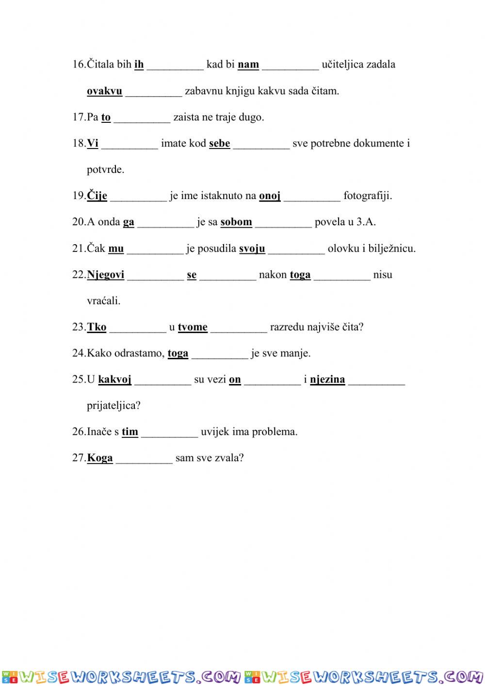 worksheet