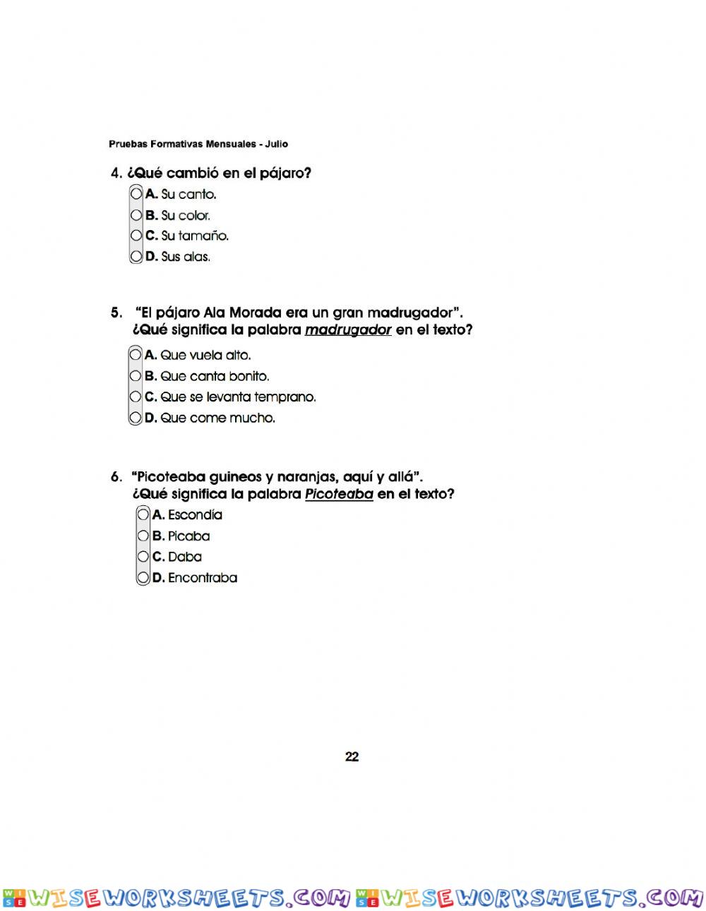 worksheet