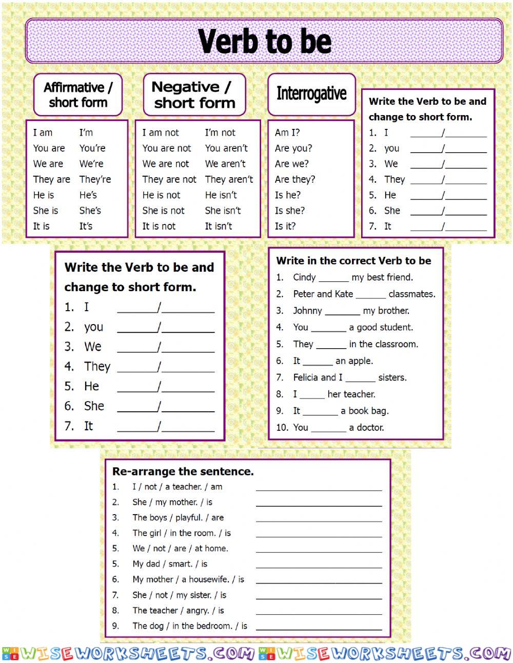 Grammar (YL 3) Verb to Be