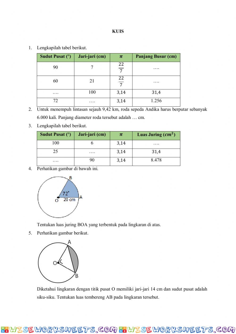 worksheet