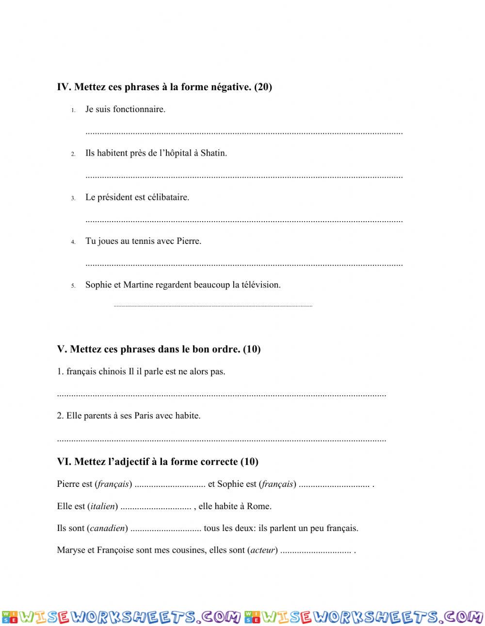 worksheet