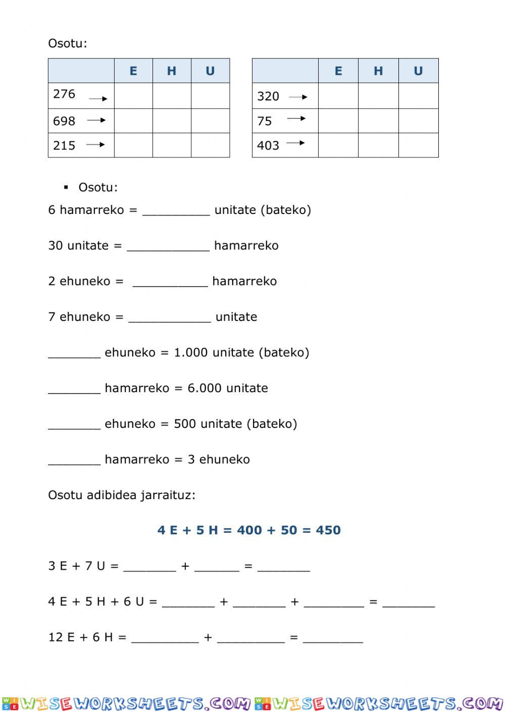 worksheet