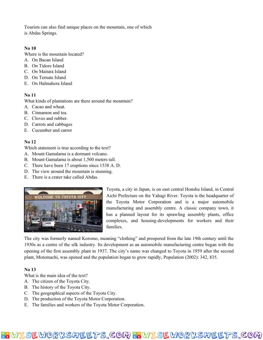 worksheet
