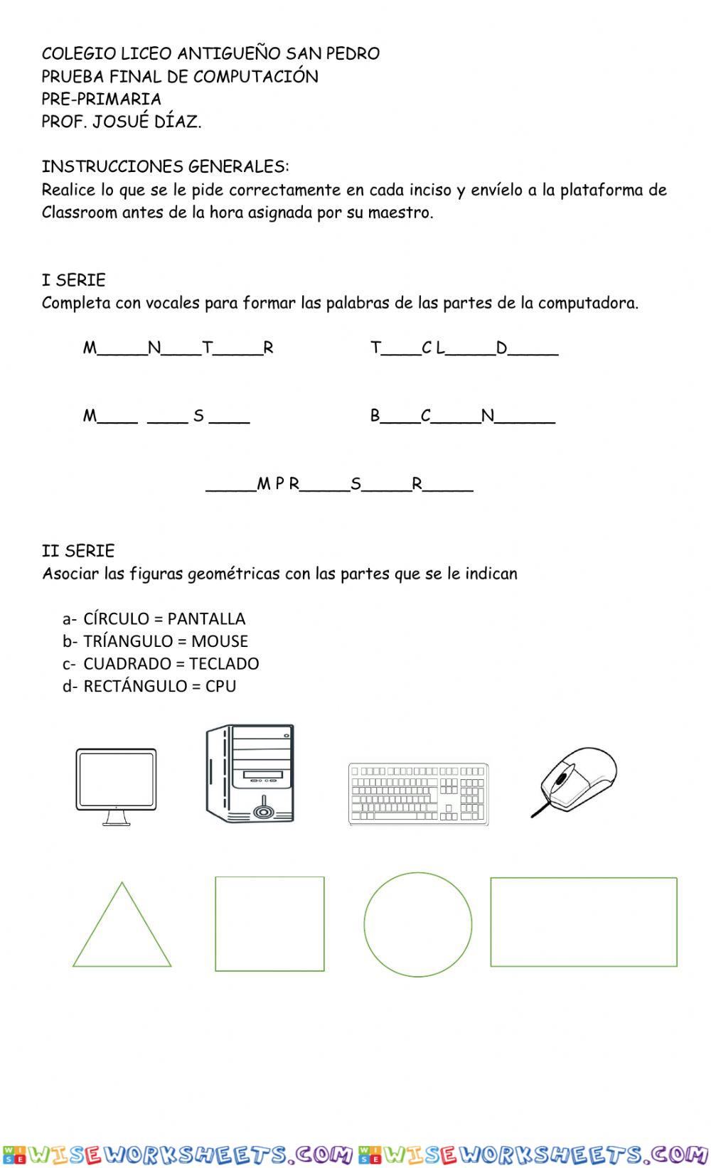 Evaluación Final de Pre-primaria