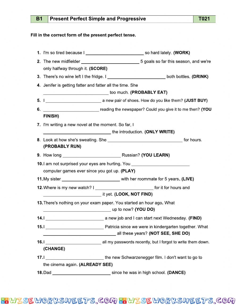 worksheet