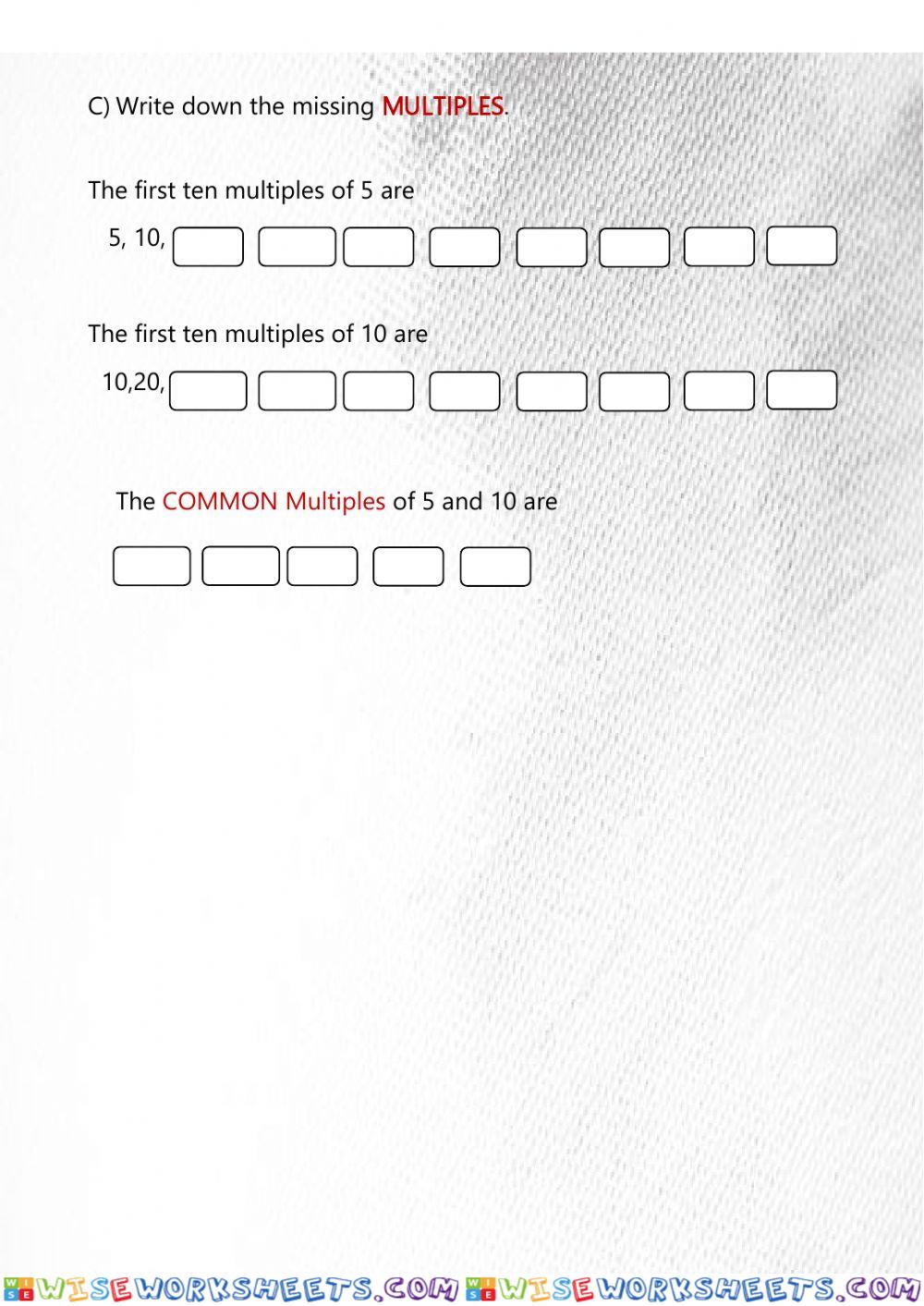 worksheet