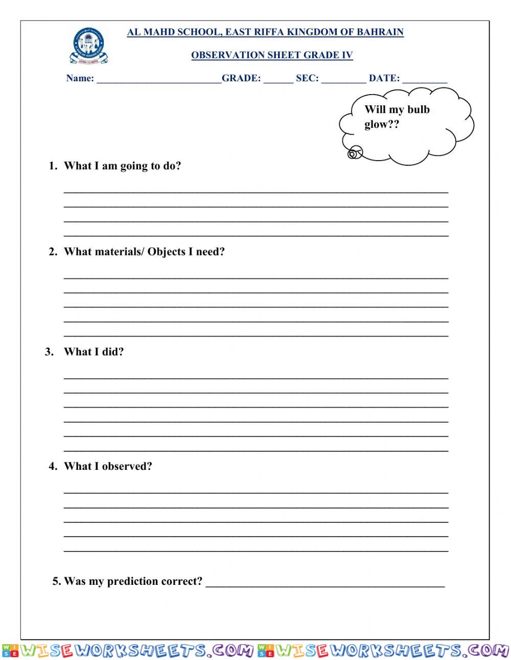 worksheet