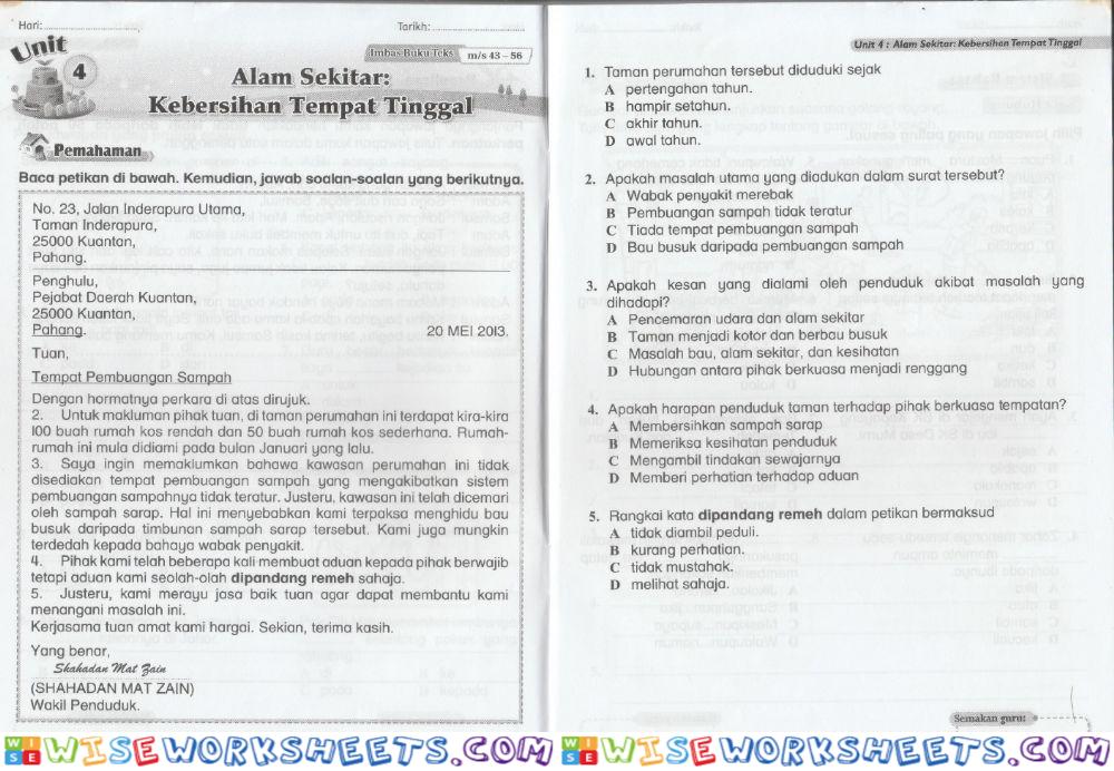 Bahasa Melayu Kefahaman Siri 1