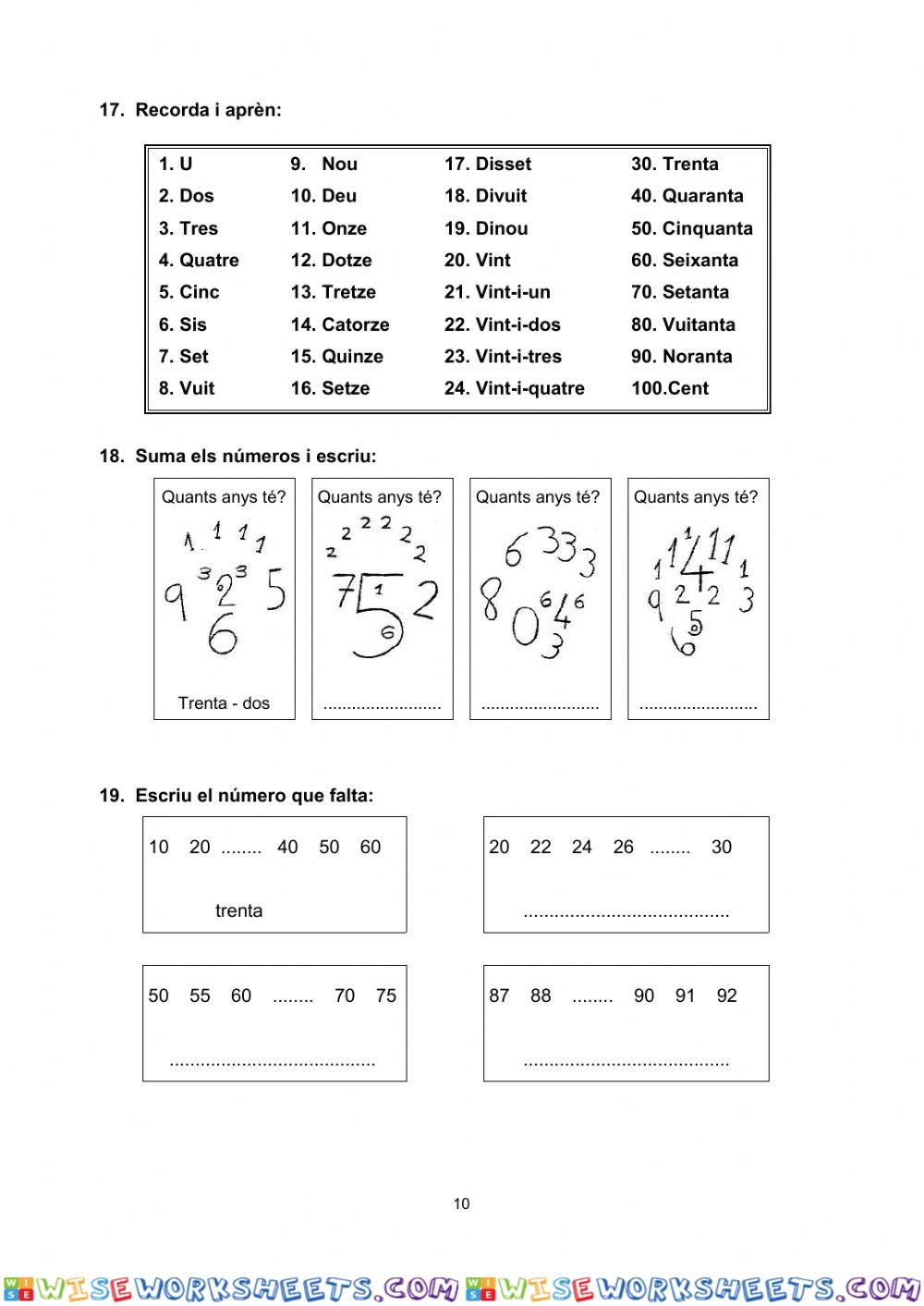 worksheet