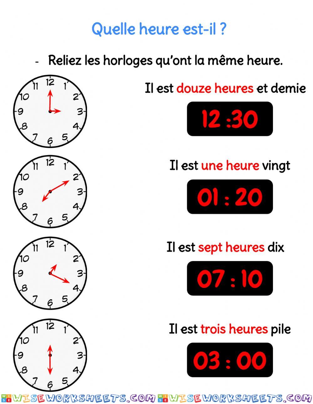 Quelle heure est-il ? FLE