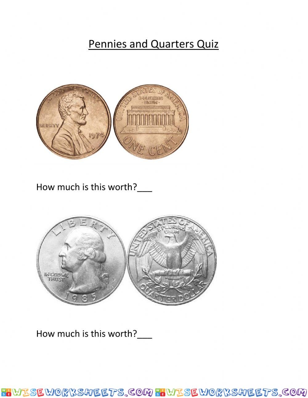 Penny & Quarter Quiz 1