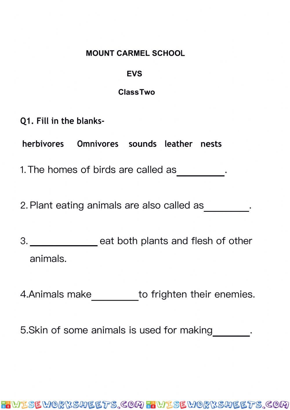 worksheet