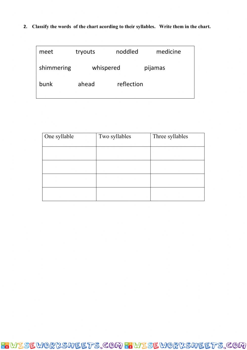 worksheet