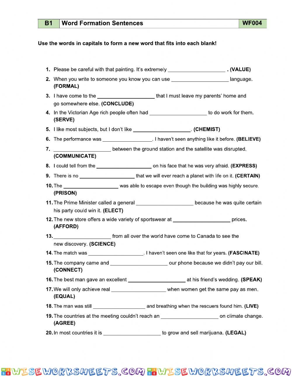 worksheet