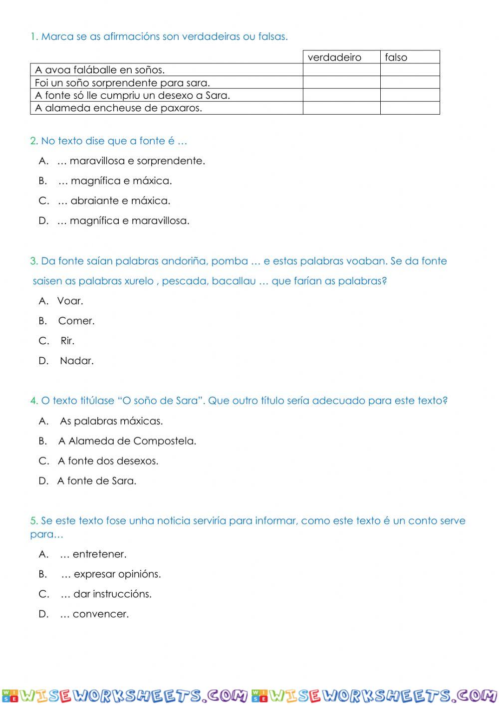 worksheet